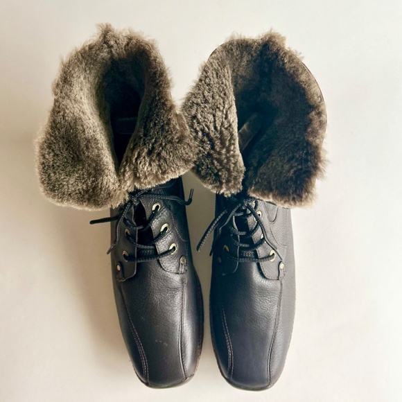 Men’s Blondo Aqua Protect Brown Genuine Leather Fur Lining LaceUp Boots size 11N - Picture 4 of 16